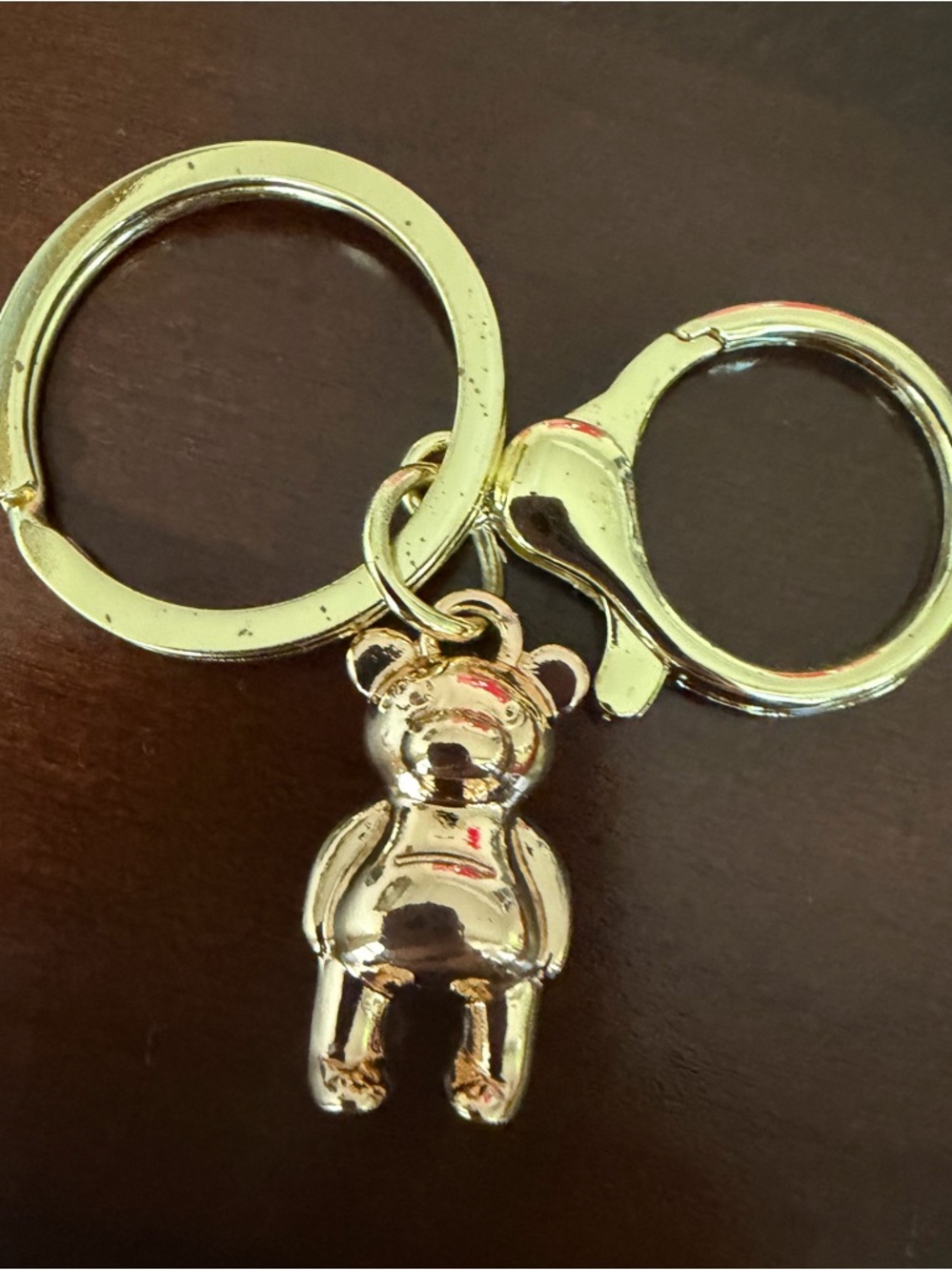 Coach Gold Bear Charm Keychain